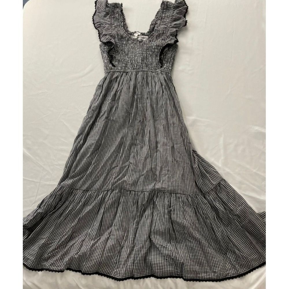 Aerie Aerie At The Barre Flutter Sleeve Dress Black White  Small